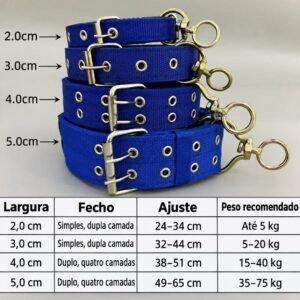 Coleira larga e reforçada para cães
