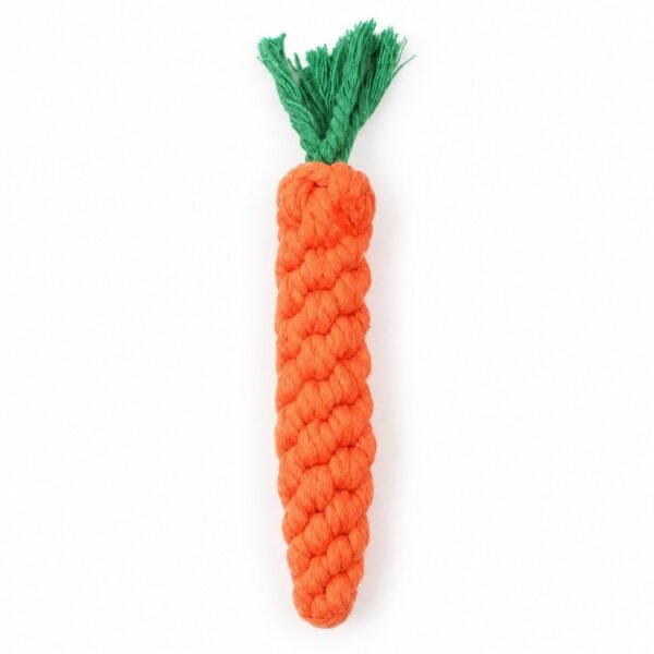 Brinquedo cenoura de corda para cães